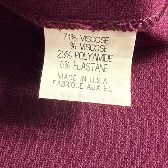 Theory Burgundy Pleated Mini Evelle Skirt Size 8 Wine Red Ponte Flared A-Line - Picture 6 of 7